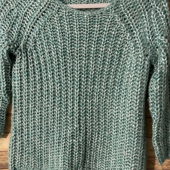 Anthropologie Knitted & Knotted Women’s Sweater Green Knit 3/4 Sleeve Size XS - Picture 4 of 8